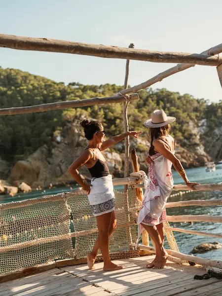 Beach club at Elements Ibiza in Cala Benirras